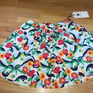 Classic Prep Audrey Scallop Skirt Olina Print Stretch Poplin Print Girls Size 6